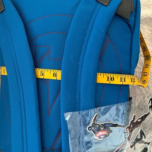 Avengers Marvel Backpack with Laptop Sleeve and Stickers Disney Parks NWT - Picture 7 of 11